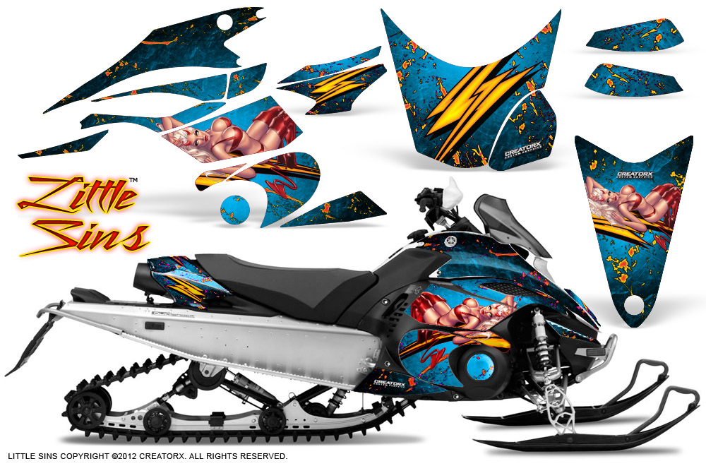 Yamaha FX Nytro 2010 Graphics Kit Little Sins BlueIce